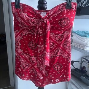 No Boundaries Red Strapless Top